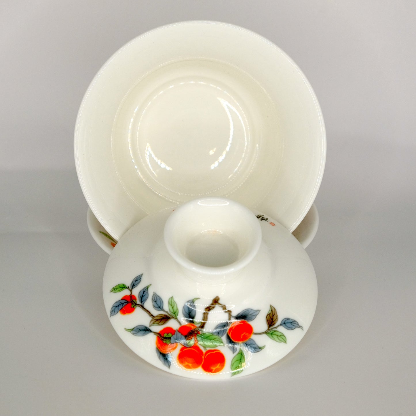 Gaiwan #731 Rowan with Bird, White, 300ml