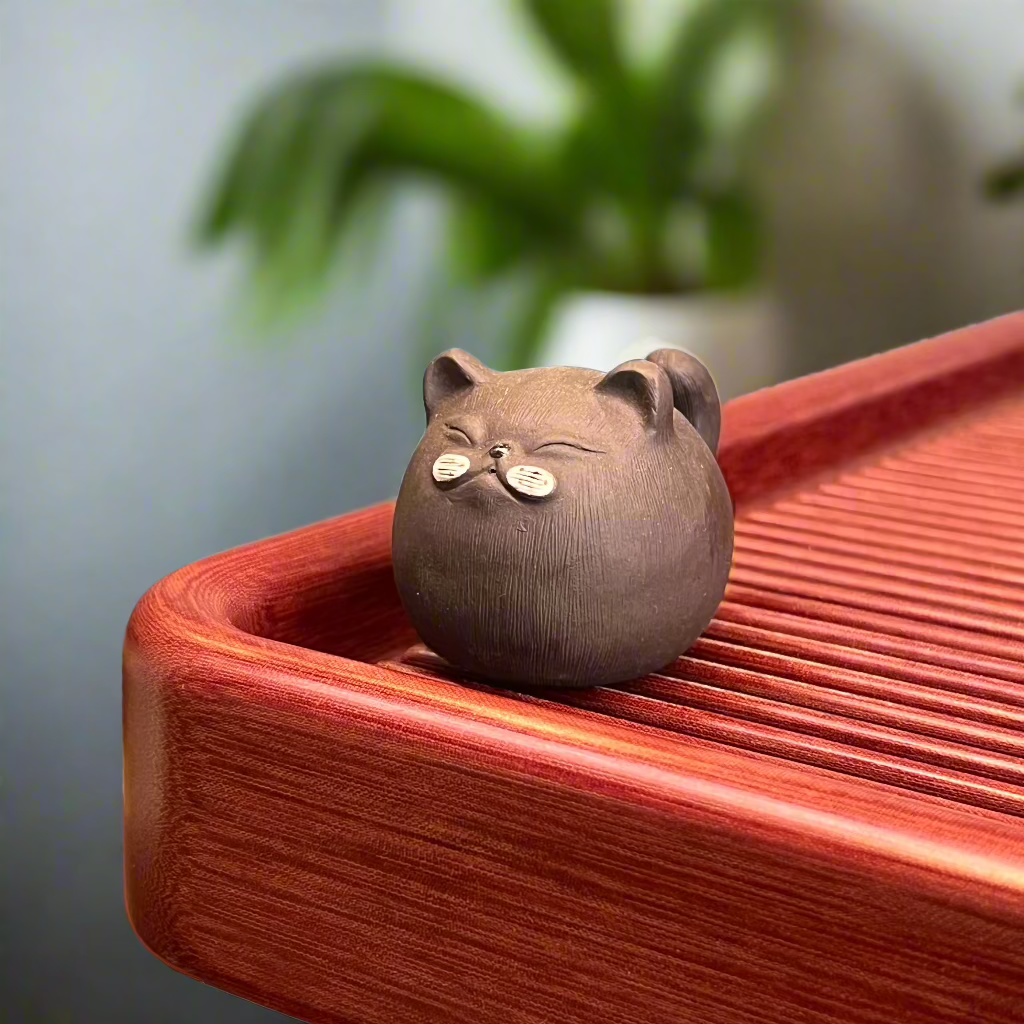 Black Cyprus Cat Tea pet#1227