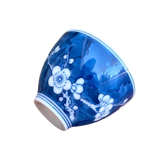 Blue Sakura Porcelain Tea Cup, 55 ml