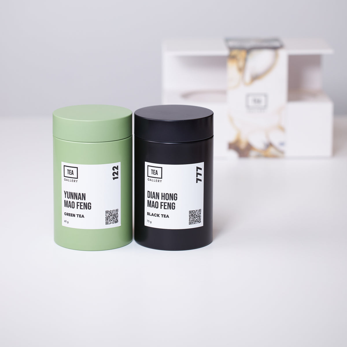 Black and Green Tea Set, Mao Feng 60+75 g (tin)
