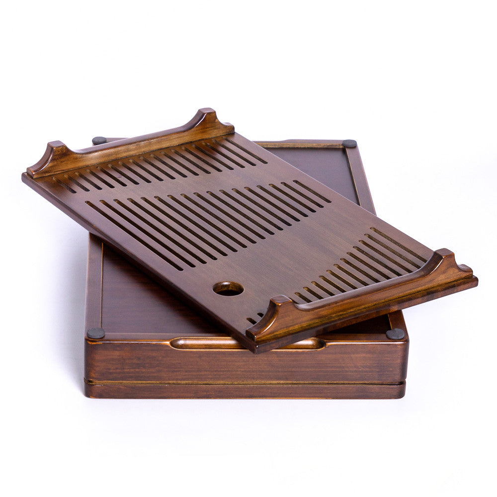 Chaban (tea tray) StoneLeaf #85, bamboo, dark, 35x22x5cm
