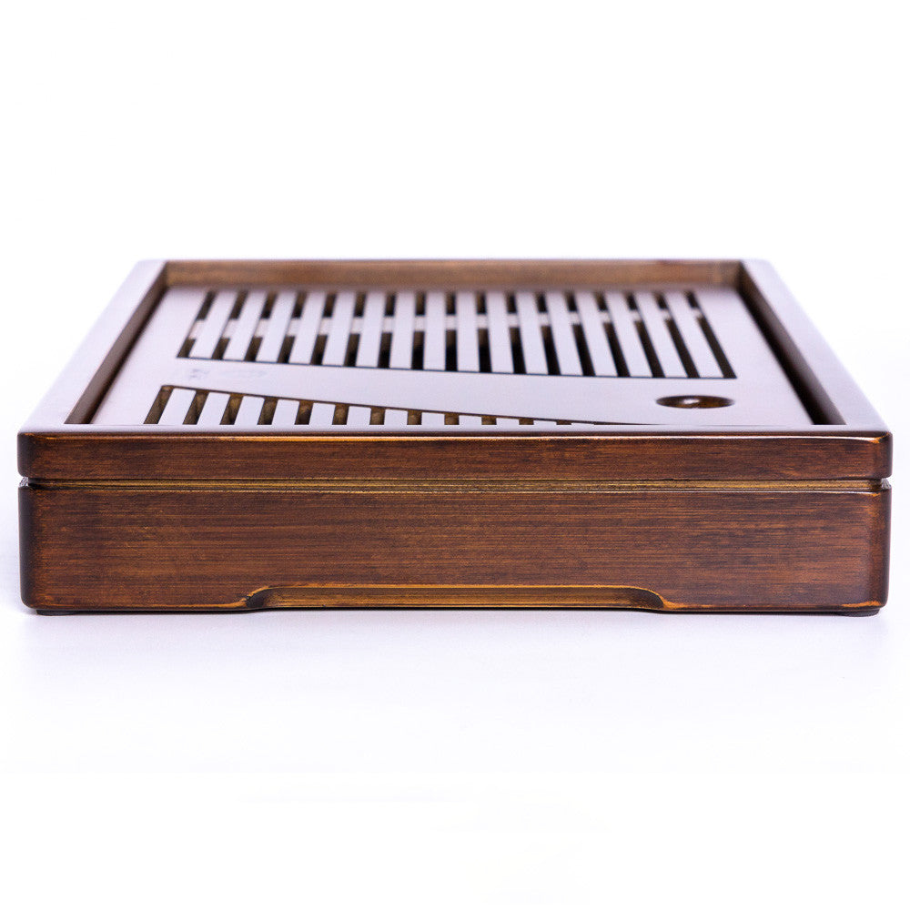 Chaban (tea tray) StoneLeaf #85, bamboo, dark, 35x22x5cm