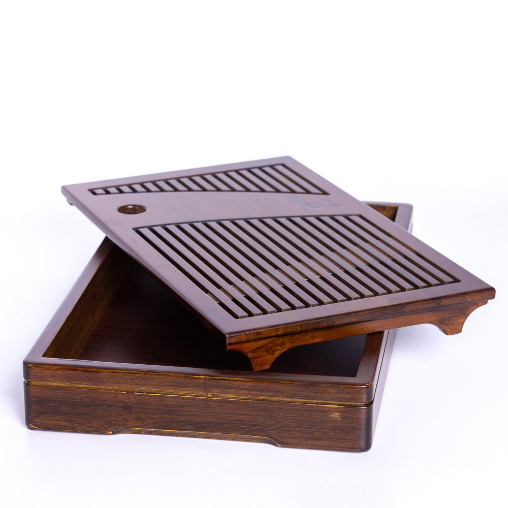 Chaban (tea tray) StoneLeaf #85, bamboo, dark, 35x22x5cm