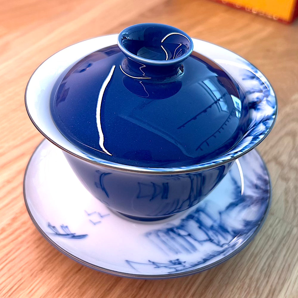 Gaiwan Blue, Landscape pattern, 160 ml