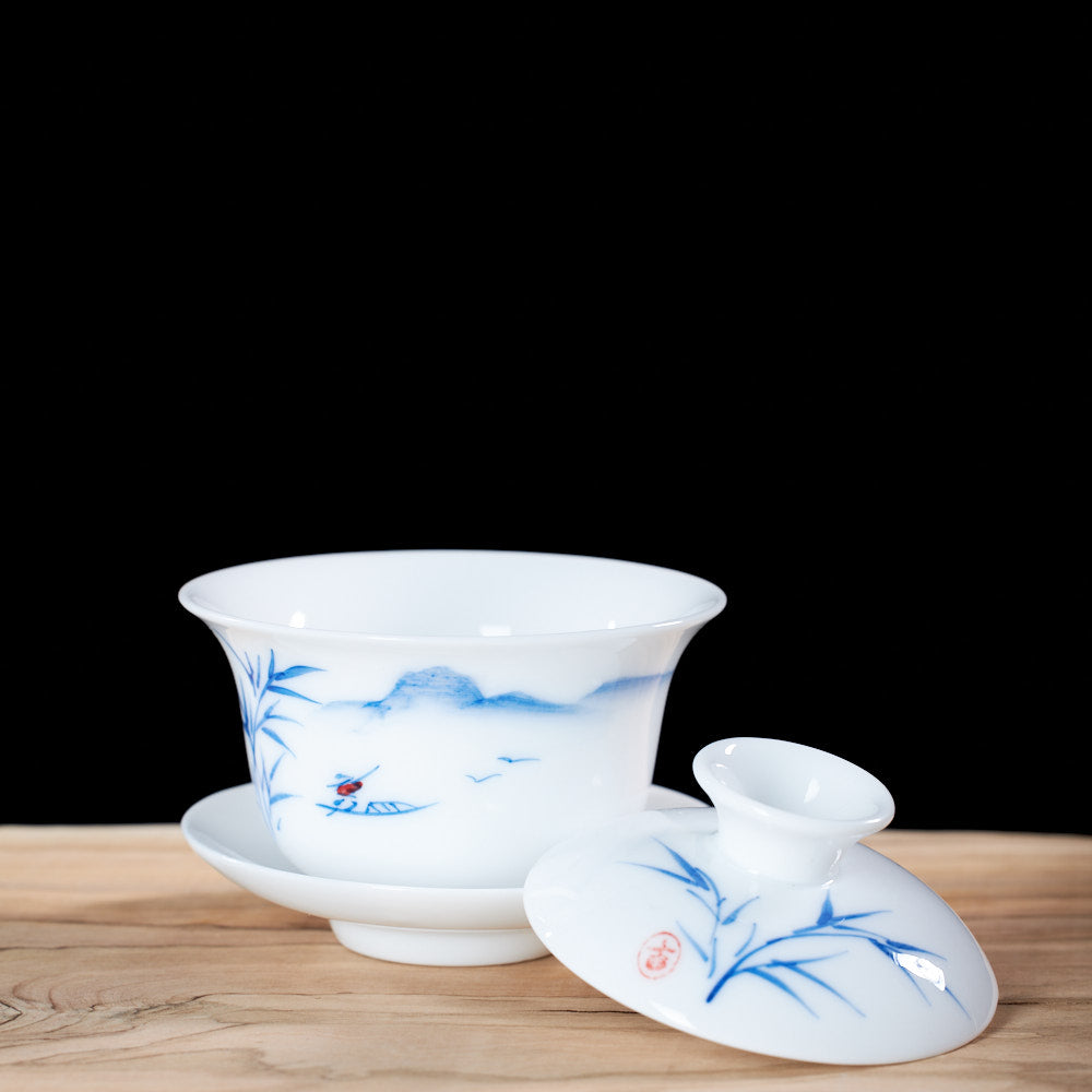 Gaiwan mini Bamboo hand painted, 90 ml