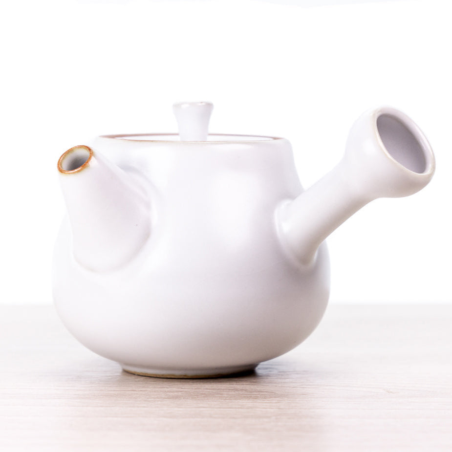 Teapot with side handle, white, Dehua ceramics, 75 ml