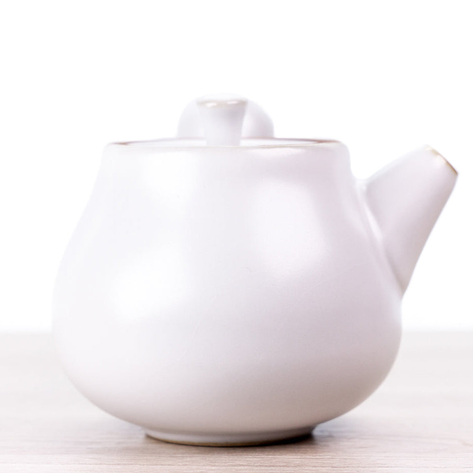 Teapot with side handle, white, Dehua ceramics, 75 ml