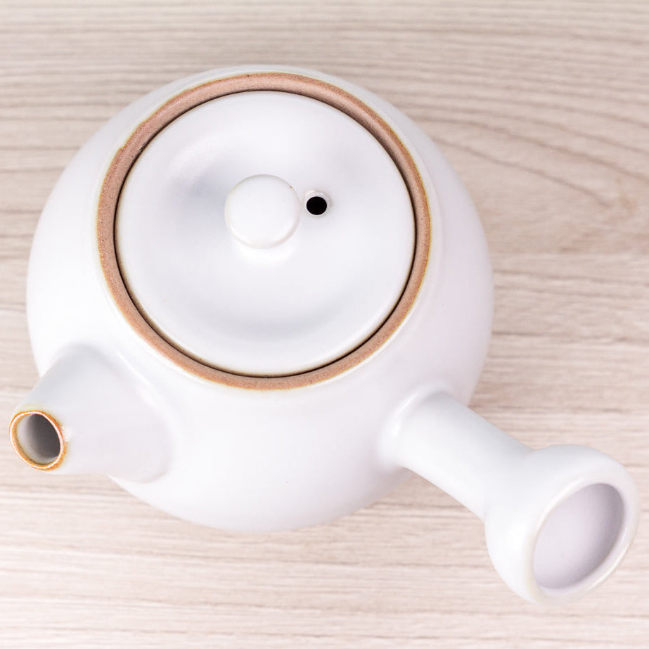 Teapot with side handle, white, Dehua ceramics, 75 ml