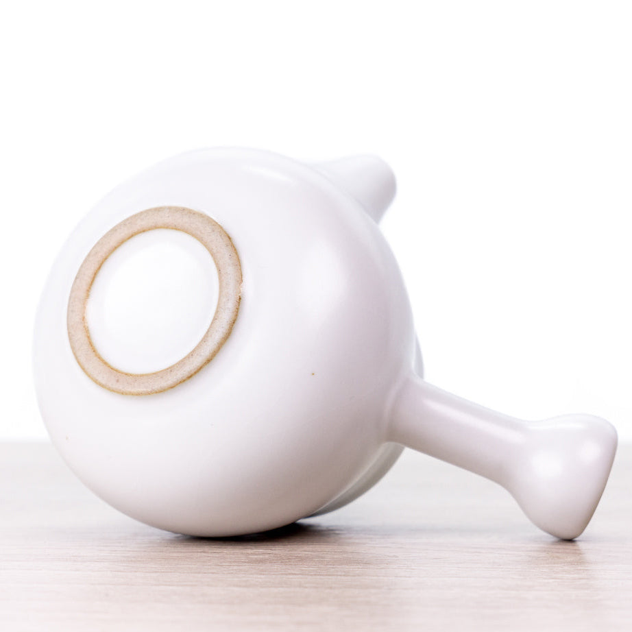 Teapot with side handle, white, Dehua ceramics, 75 ml