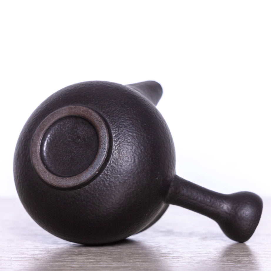 Teapot with side handle, black, Dehua ceramics, 75 ml