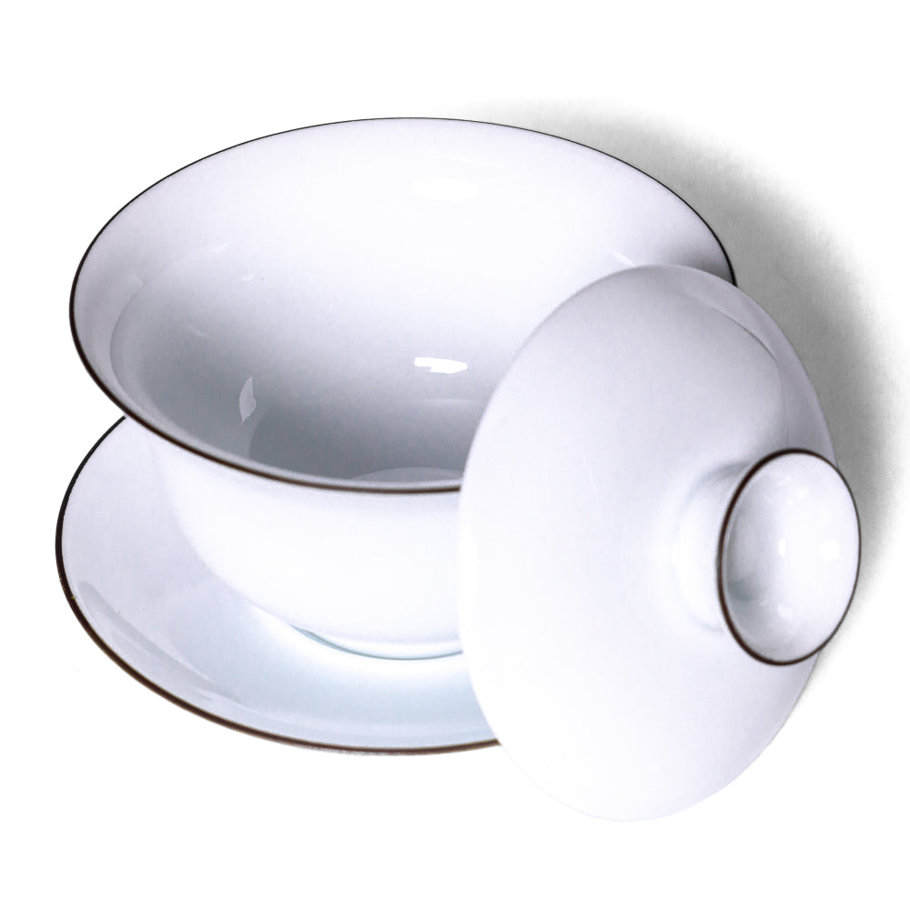 Gaiwan with black rim, porcelain, 150ml