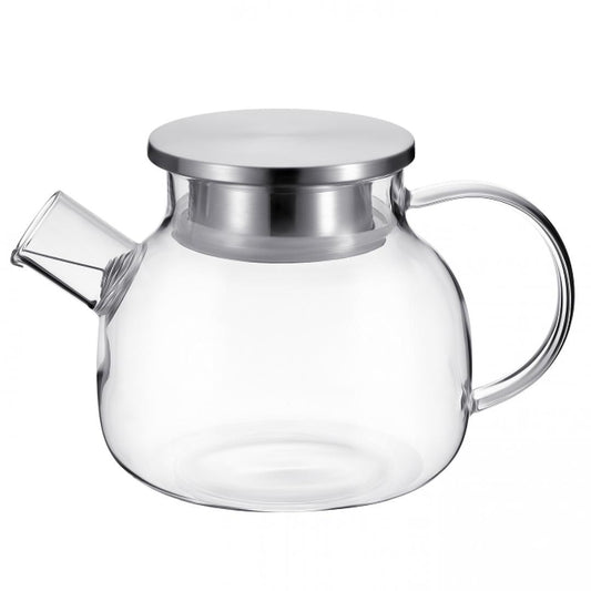 Glass Teapot Fireproof with metal lid, 1000ml