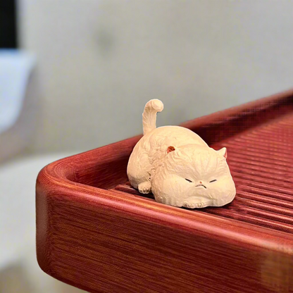 White Sleepy Cat #1216