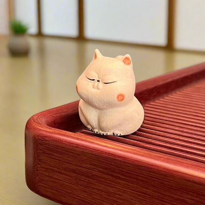 Meditating Cat Tea pet #1239