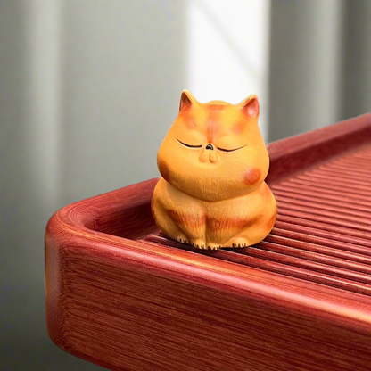 Jinger Cat sitting Tea pet #1238