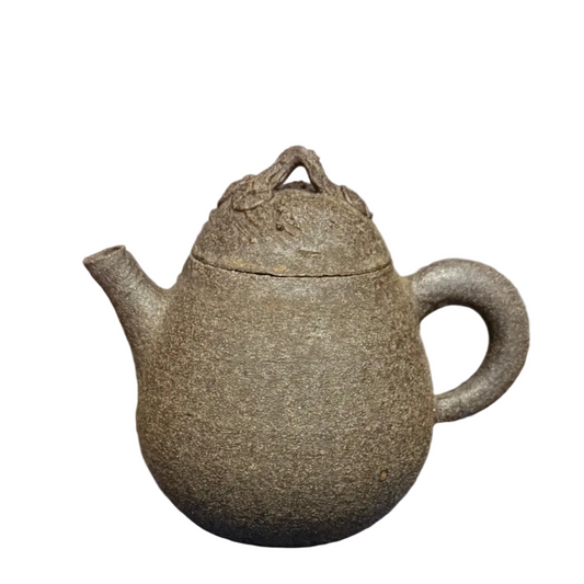 Wood Fired Coarse Ceramic Black Tepot 145ml