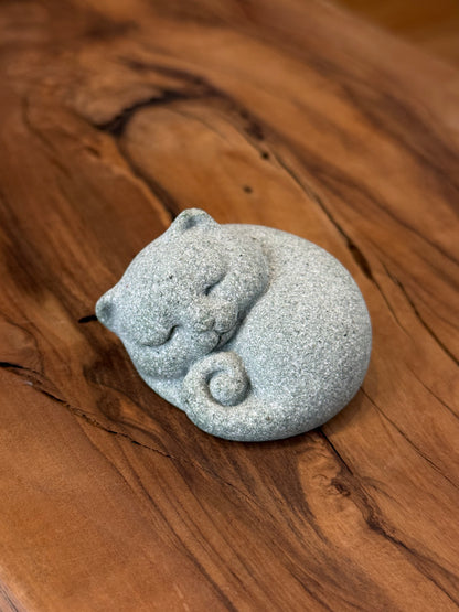 Sleeping cat, sandstone
