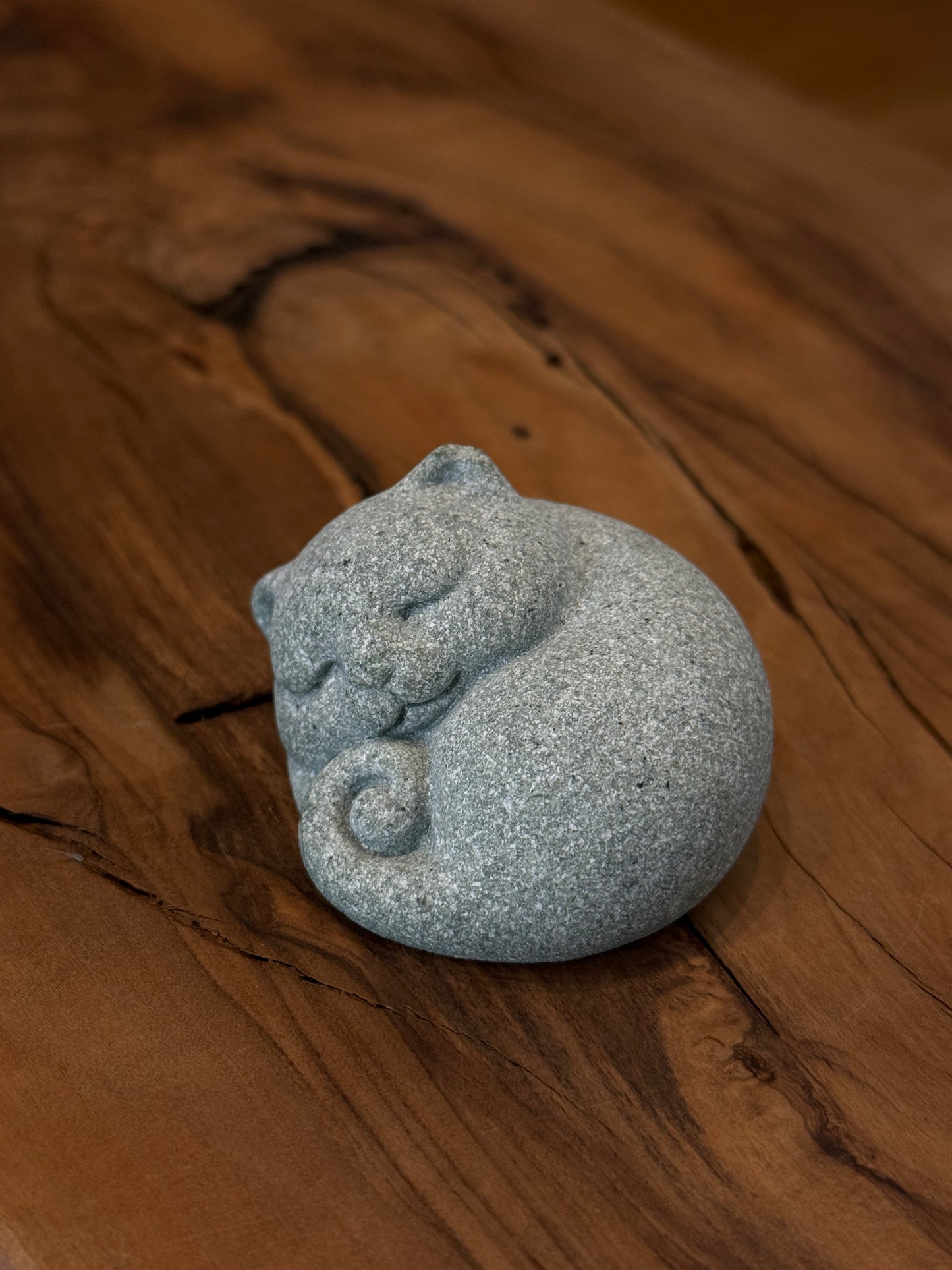 Sleeping cat, sandstone