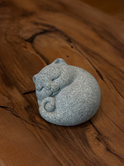 Sleeping cat, sandstone