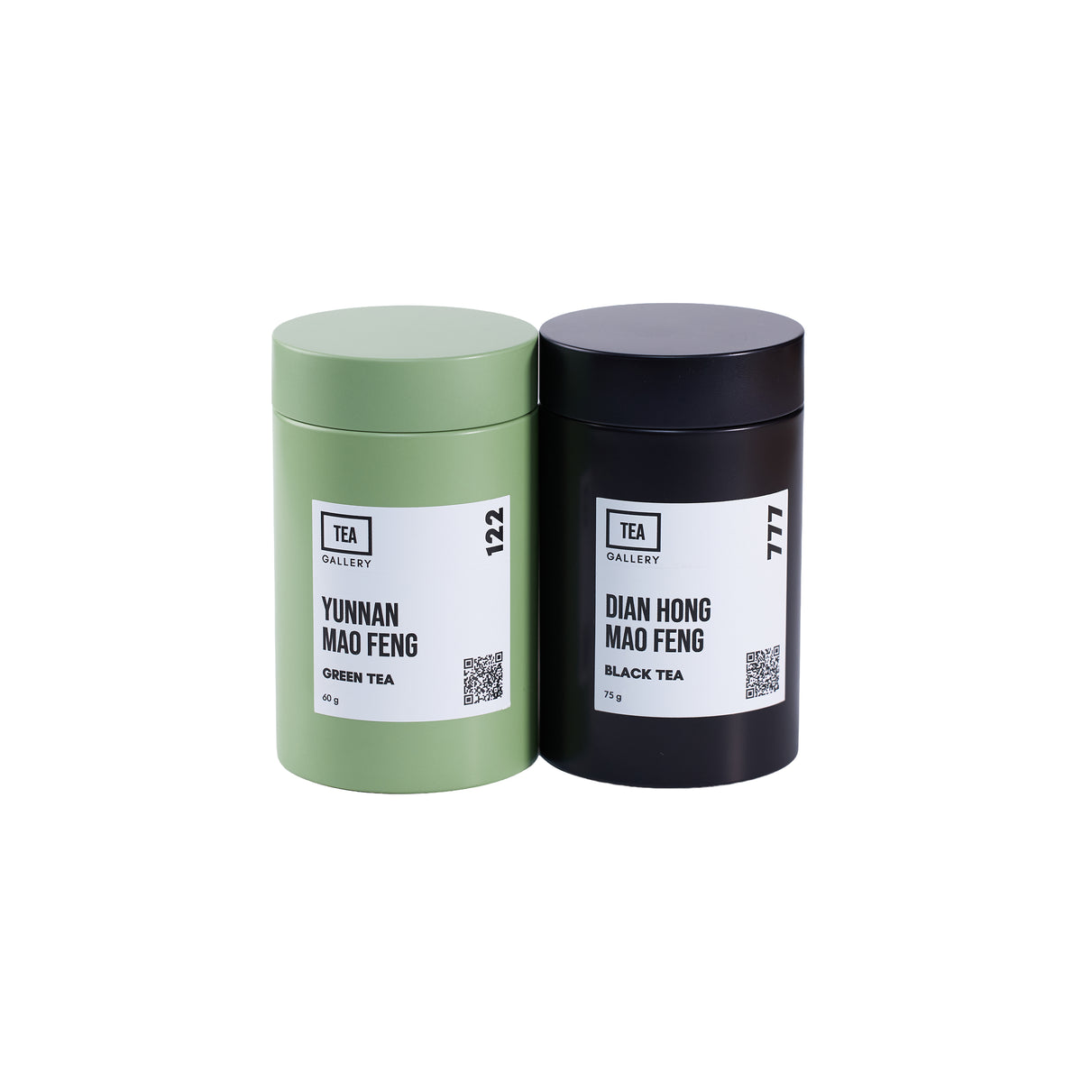 Black and Green Tea Set, Mao Feng 60+75 g (tin)