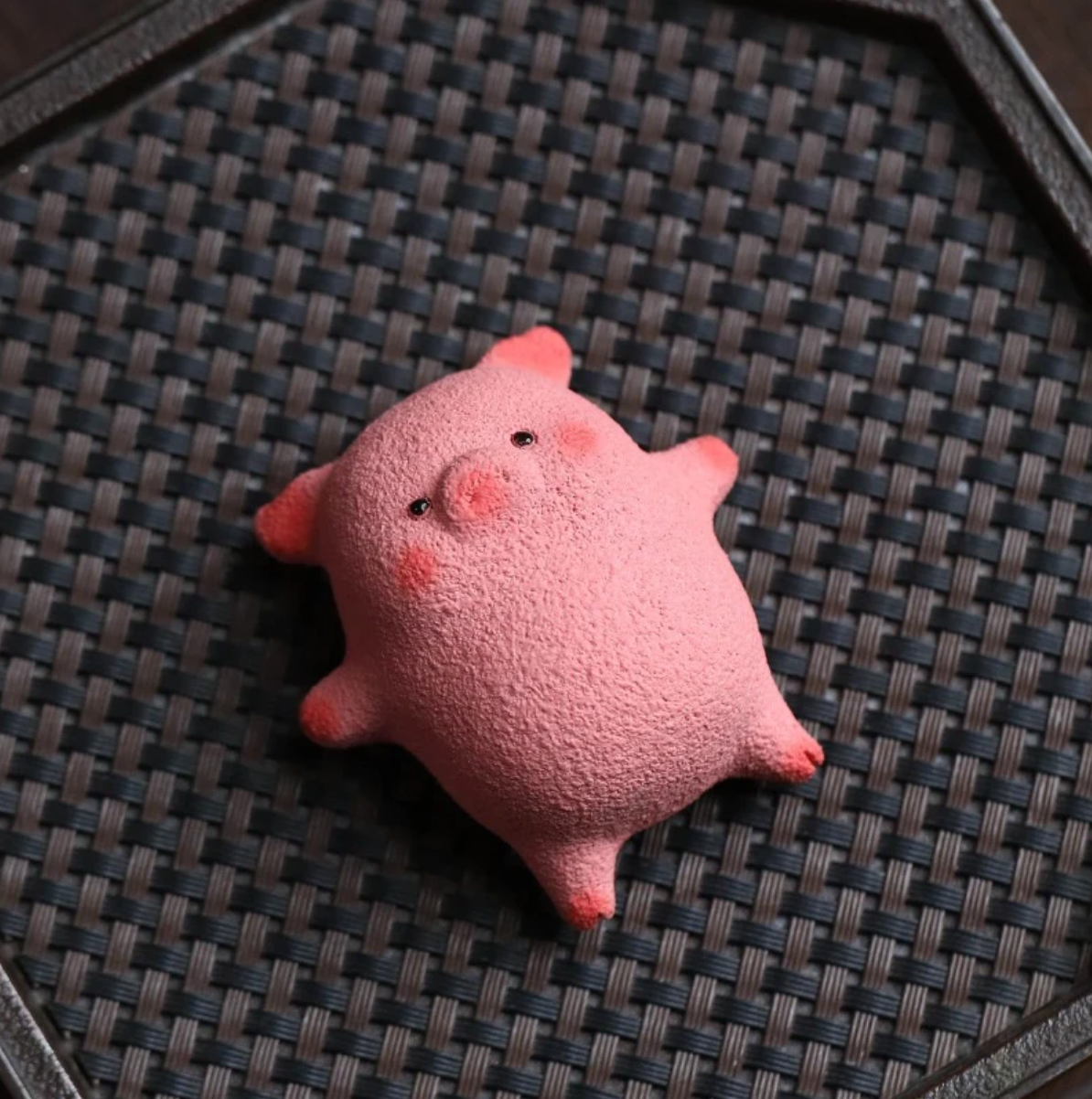 Chilling Pig Tea Pet, pink 5,5 cm