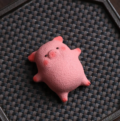 Chilling Pig Tea Pet, pink 5,5 cm