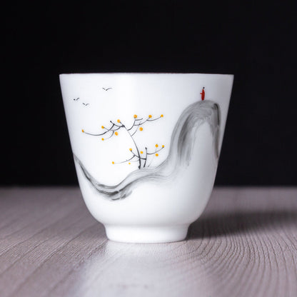 Cups Set "The way", porcelain, 65ml, 4pcs