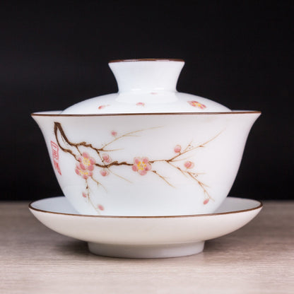 Gaiwan "Sakura," white, small, 130ml