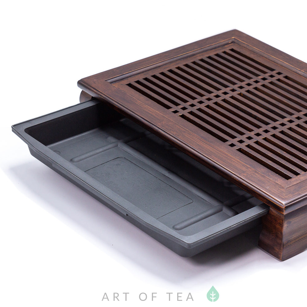 Cha Ban (tea tray) StoneLeaf #63, bamboo, dark 37*26*7 cm