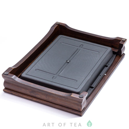 Cha Ban (tea tray) StoneLeaf #63, bamboo, dark 37*26*7 cm