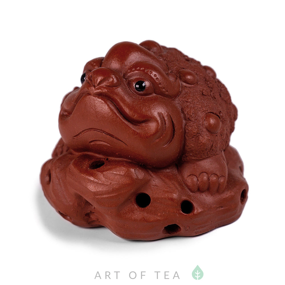 Toad on a stone Tea pet, 5cm