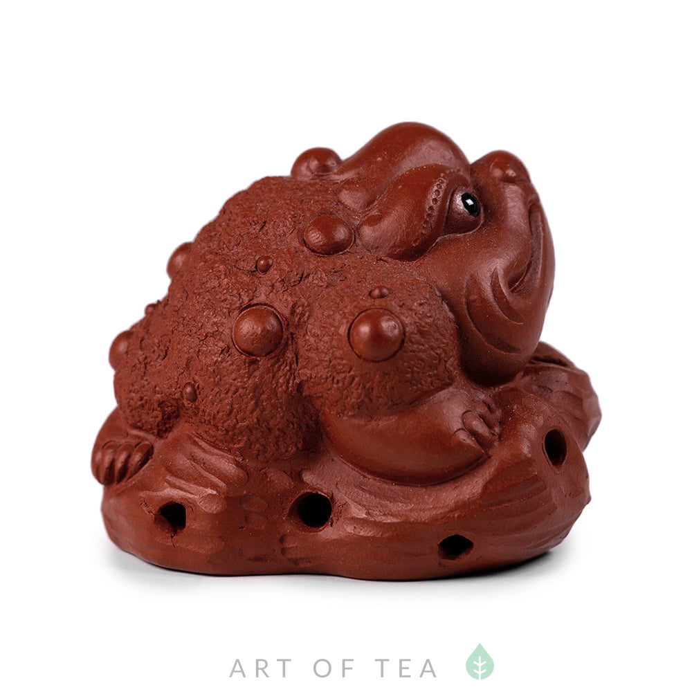 Toad on a stone Tea pet, 5cm