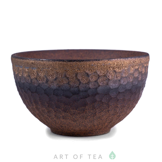 Tea Cup "Bronze Honeycombs" #574, 90 ml