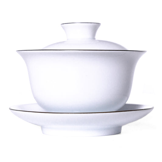 Gaiwan with black rim, porcelain, 150ml