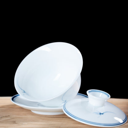Orchid Porcelain Gaiwan, 130 ml