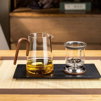 Gong-fu teapot TZ167, glass chamber, 700ml