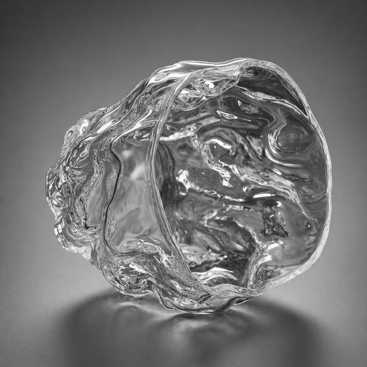 Tea Cup "Crumpled glass", 135 ml